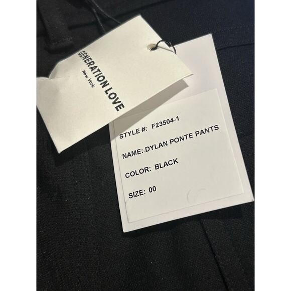 NWT Generation Love Black Dylan Ponte Skinny Ankle Pants Zipper Detail Size 00 - Picture 14 of 14